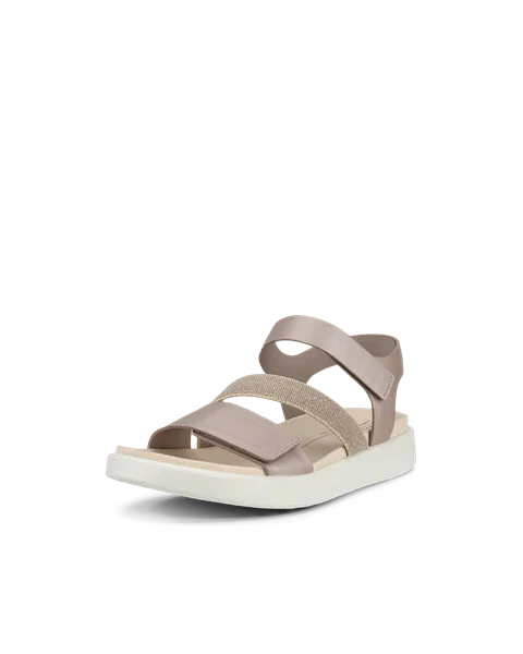 ECCO® Flowt flade sandaler i læder til damer - Grå - M