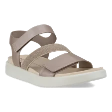 ECCO® Flowt flade sandaler i læder til damer - Grå - Main