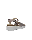 ECCO® Flowt Wedge Cork dame kilesandaler korkhæl skinn - grå - B