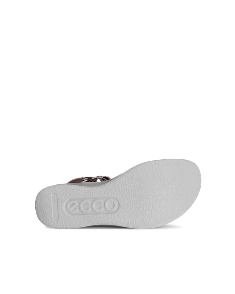 ECCO® Flowt Wedge Cork dame kilesandaler korkhæl skinn - grå - S