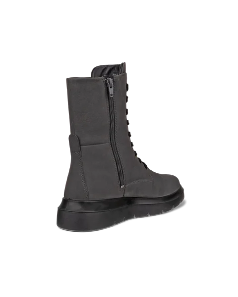 ECCO® Nouvelle Dames leren veterlaars - Grijs - B