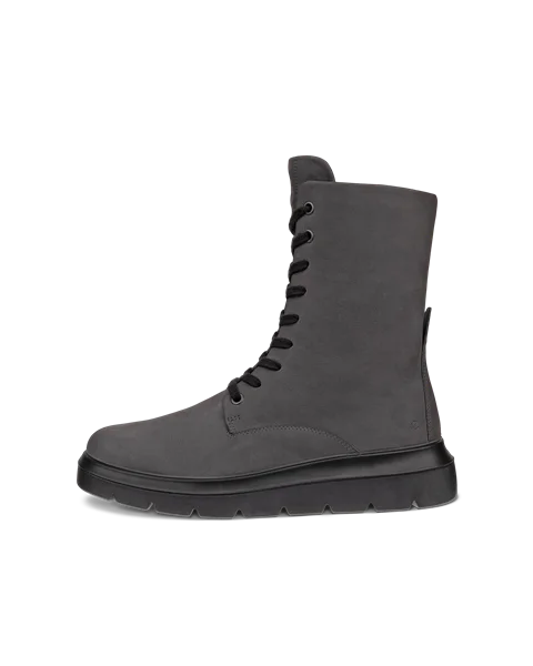 ECCO® Nouvelle bottes à lacets en cuir pour femme - Gris - O