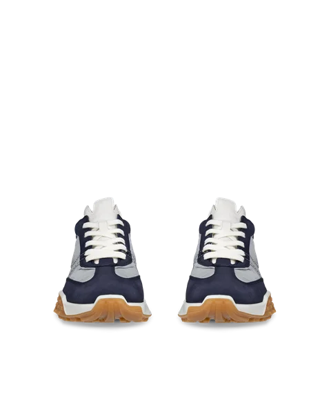 ECCO® Retro Sneaker Dames leren sneaker - Grijs - Front_Pair