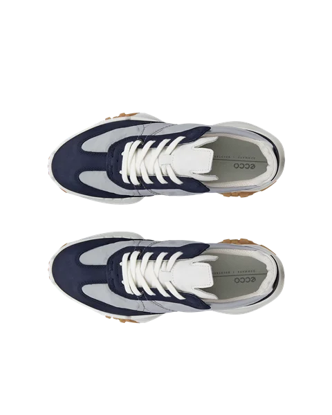ECCO® Retro Sneaker Dames leren sneaker - Grijs - Top_Left_Pair