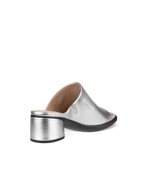 Dámské kožené nazouváky ECCO® Sculpted Sandal LX 35 - Stříbrná - B