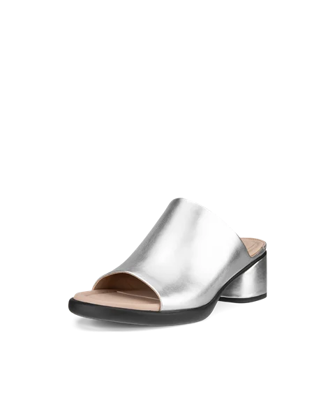 ECCO® Sculpted Sandal LX 35 mules en cuir pour femme - Argenté - M