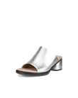 Women's ECCO® Sculpted Sandal LX 35 Leather Mule Sandal - Silver - M