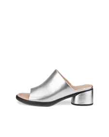 Women's ECCO® Sculpted Sandal LX 35 Leather Mule Sandal - Silver - O