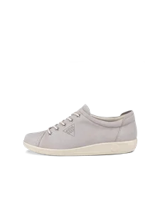 Ženski ležerni čevlji iz usnja nubuk ECCO® Soft 2.0 - Siva - O