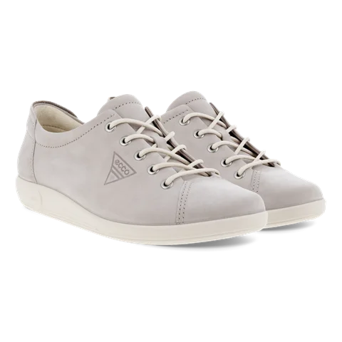 ECCO® Soft 2.0 Damen Sneaker aus Nubukleder - Grau - Pair