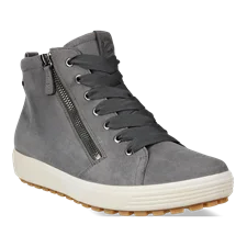 Women's ECCO® Soft 7 TRED Leather Gore-Tex Ankle Boot - Grey - Main