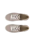 ECCO® Soft 7 Damen Sneaker aus Nubukleder - Grau - Top_Left_Pair