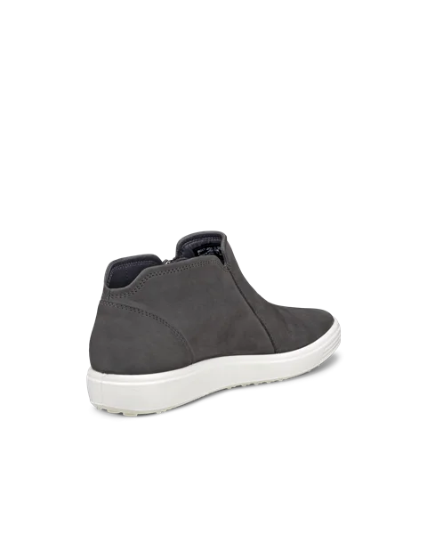 ECCO® Soft 7 Dames nubuck enkellaarsje met rits - Grijs - B