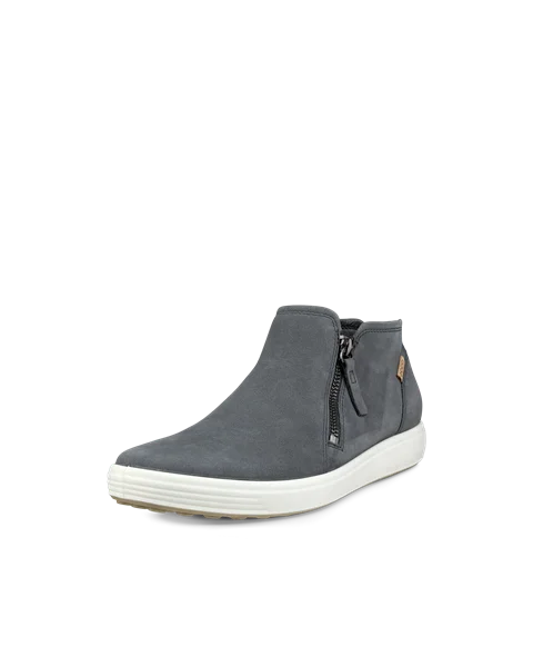 ECCO® Soft 7 Damen Halbhoher Stiefel aus Nubukleder - Grau - M