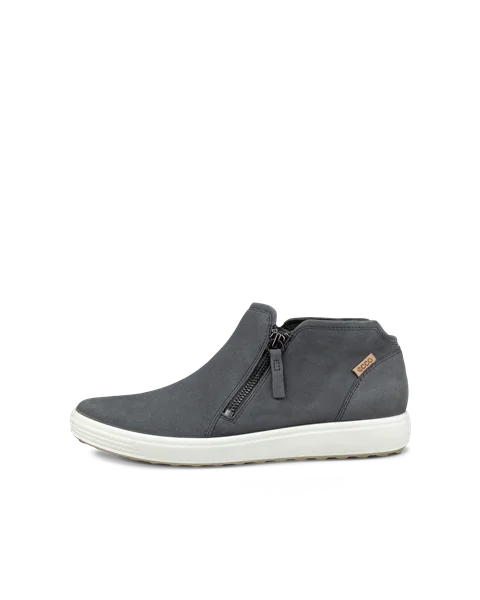 ECCO® Soft 7 Damen Halbhoher Stiefel aus Nubukleder - Grau - O