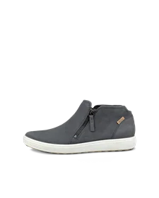 ECCO® Soft 7 dame halvhøy støvel nubuk - grå - O