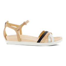 ECCO® Simpil sandale plate en nubuck pour femme - Marron - Outside