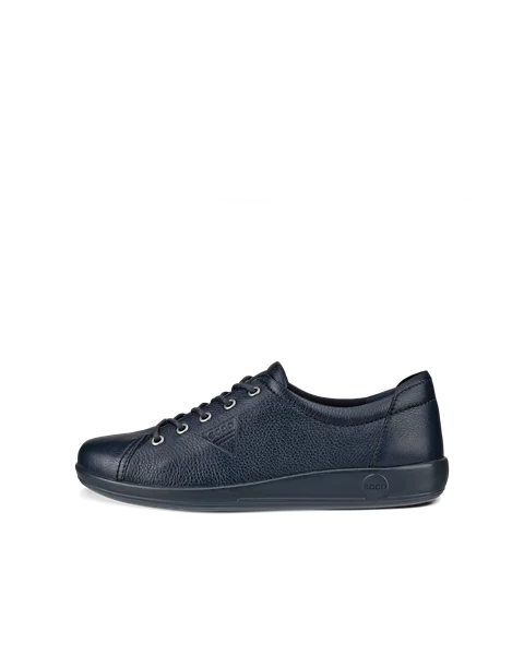 Women's ECCO® Soft 2.0 Leather Walking Shoe - Navy - O