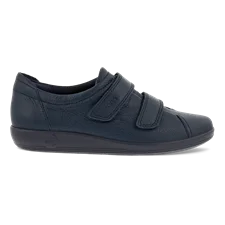 Damskie skórzane sneakersy ECCO® Soft 2.0 - Granatowy - Outside