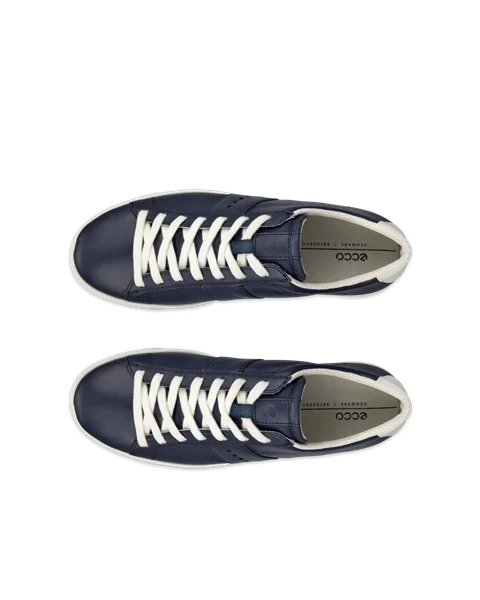 ECCO® Street Lite sneakers i læder til damer - Marineblå - Top_Left_Pair