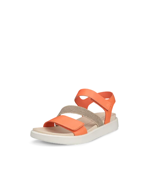 Dámske nubukové ploché sandále ECCO® Flowt - Oranžová - M