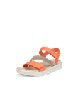 Damskie nubukowe sandały na płaskim obcasie ECCO® Flowt - Pomarańczowy - M