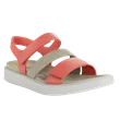 ECCO® Flowt flade sandaler i nubuck til damer - Orange - Main