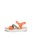 ECCO® Flowt sandale plate en nubuck pour femme - Orange - O