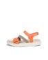 ECCO® Flowt sandale plate en nubuck pour femme - Orange - O