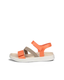 Ženski nizki sandali iz nubuk usnja ECCO® Flowt - Oranžna - O