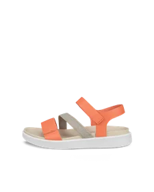 ECCO® Flowt Dames nubuck platte sandaal - Oranje - O