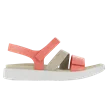 ECCO® Flowt ženske ravne sandale od nubuka - narančasta - Outside