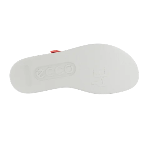 ECCO® Flowt ženske ravne sandale od nubuka - narančasta - Sole
