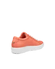 Damskie skórzane sneakersy ECCO® Soft 60 - Pomarańczowy - B