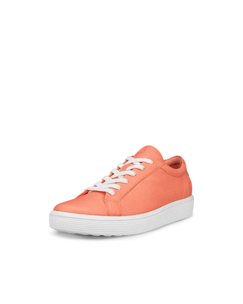 ECCO® Soft 60 Dames leren sneaker - Oranje - M