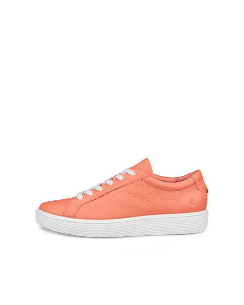 Damskie skórzane sneakersy ECCO® Soft 60 - Pomarańczowy - O