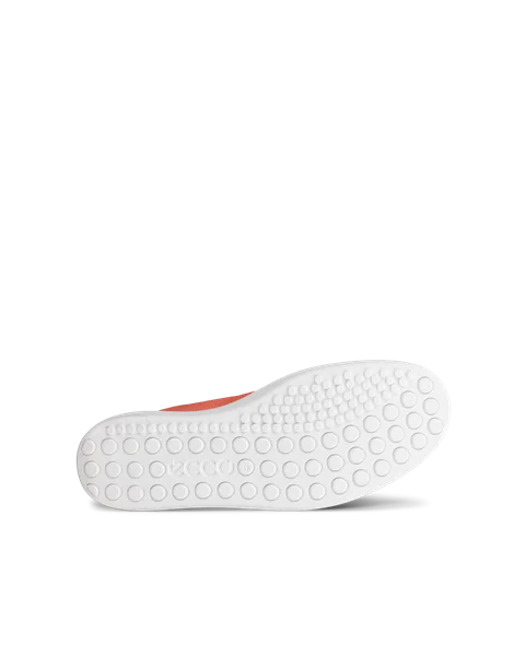 Damskie skórzane sneakersy ECCO® Soft 60 - Pomarańczowy - S