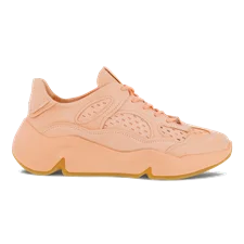 Damskie nubukowe sneakersy na platformie ECCO® Chunky Sneaker - Różowy - Outside