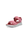 Women's ECCO® Gruuv Sol Nubuck Heeled Sandal - Pink - M