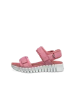 Women's ECCO® Gruuv Sol Nubuck Heeled Sandal - Pink - O