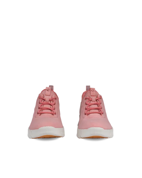 ECCO® Gruuv dame sneakers nubuk - Pink - Front_Pair