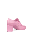 Women's ECCO® Sculpted LX 55 Leather Block-Heeled Loafer - Pink - B