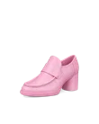 Women's ECCO® Sculpted LX 55 Leather Block-Heeled Loafer - Pink - M