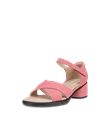 Women's ECCO® Sculpted Sandal LX 35 Nubuck Heeled Sandal - Pink - M