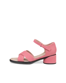 Ženski sandali s peto iz nubuka ECCO® Sculpted Sandal LX 35 - Pink - O