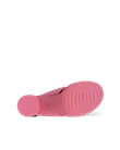 Damskie skórzane sandały na obcasie ECCO® Sculpted Sandal LX 55 - Różowy - S