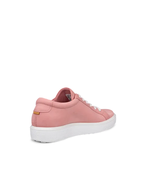 ECCO® Soft 60 Dames nubuck sneaker - Pink - B