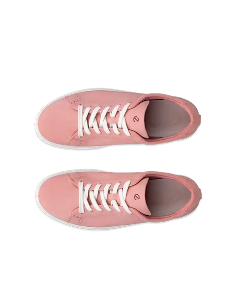 ECCO® Soft 60 Dames nubuck sneaker - Pink - Top_Left_Pair
