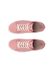 ECCO® Soft 60 Dames nubuck sneaker - Pink - Top_Left_Pair