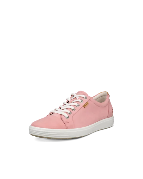 ECCO® Soft 7 Damen Sneaker aus Nubukleder - Pink - M